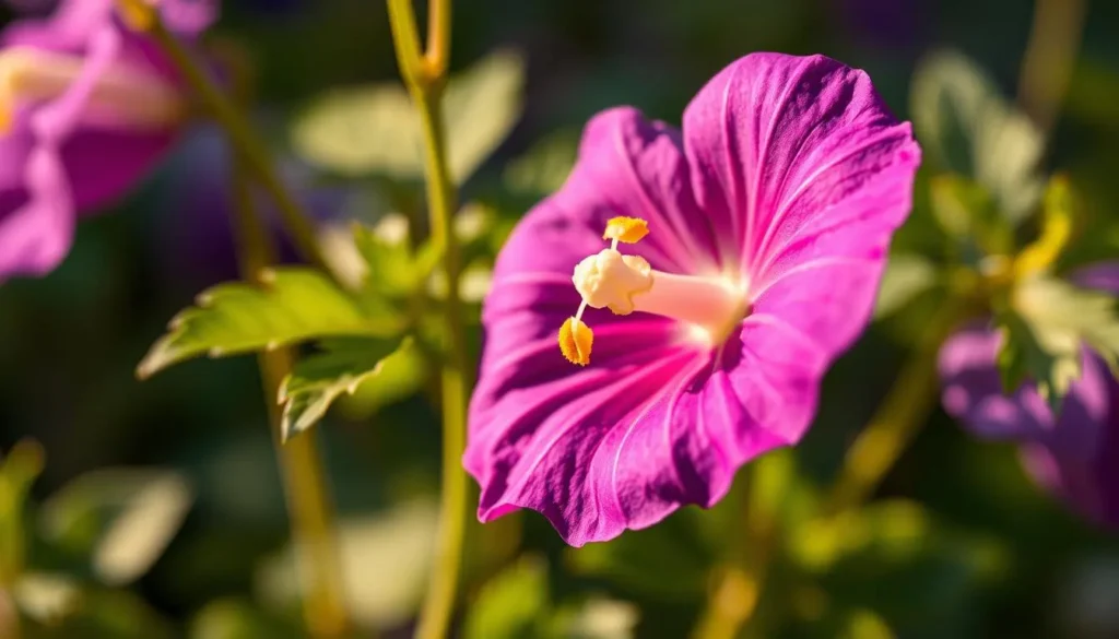 Refreshing butterfly pea flower tea with lemon, transforming from deep blue to a bright purple hue.
