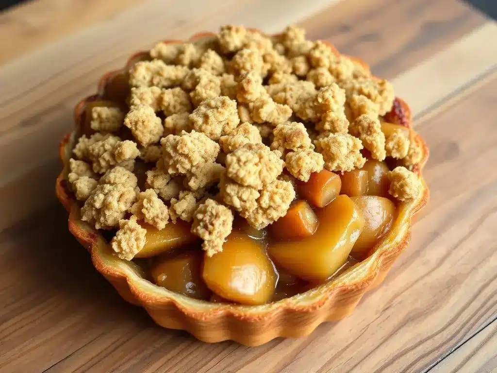 Delicious homemade healthy apple crumble recipe with cinnamon and a crunchy, gluten-free topping.