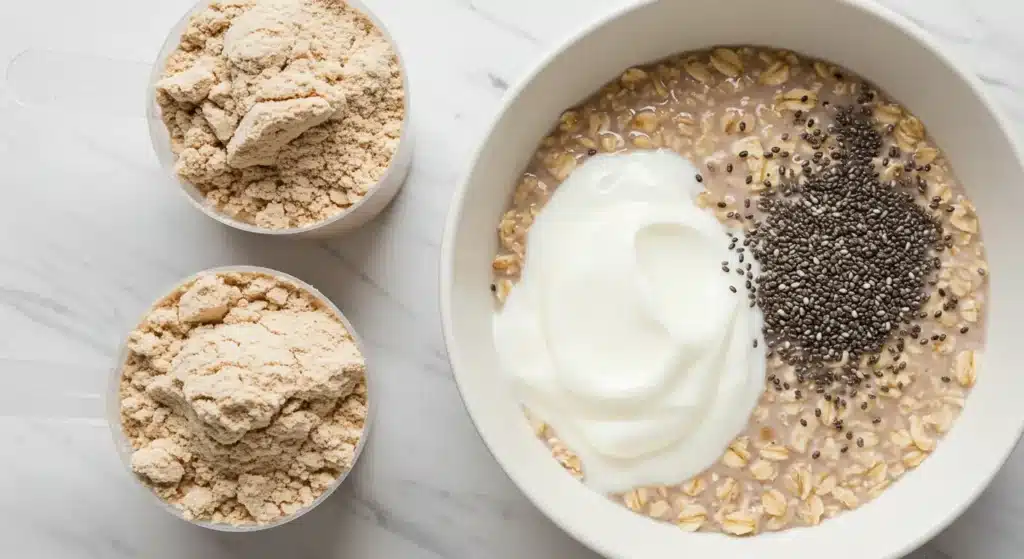 ingredients for protein overnight oats