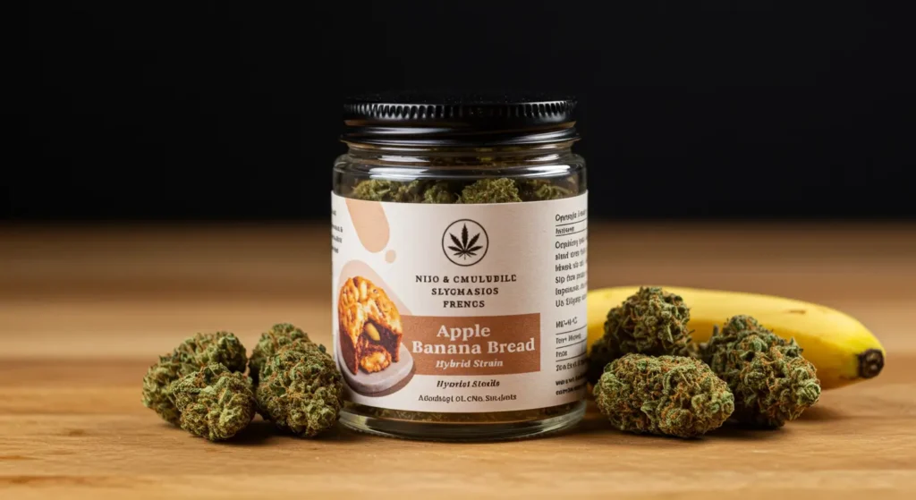 Freshly baked cannabis apple banana bread made with Apple Banana Bread Strain