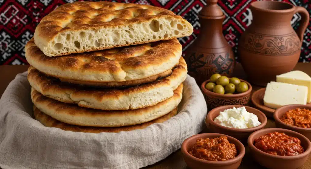 Homemade reka bread recipe cooling on a rack, perfect for pairing with soups or stews