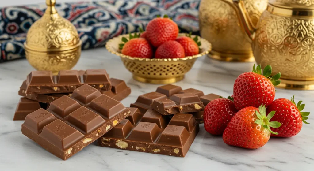 Camel milk chocolate for Dubai strawberries