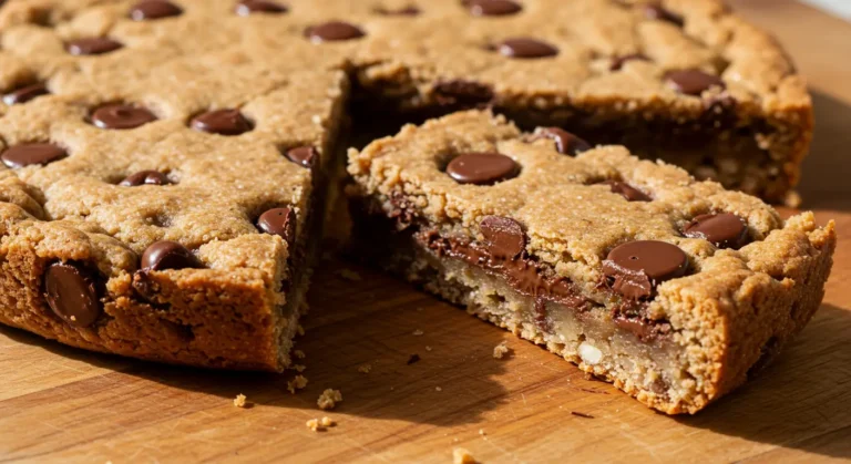 chocolate chip cookie keto candy bar on wooden board