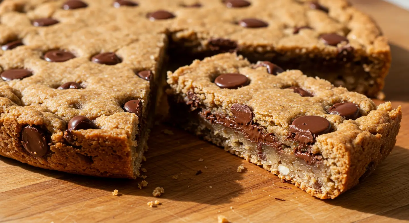 chocolate chip cookie keto candy bar on wooden board