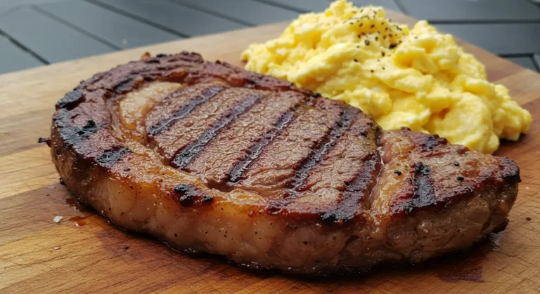 female carnivore diet meal plan with ribeye and eggs