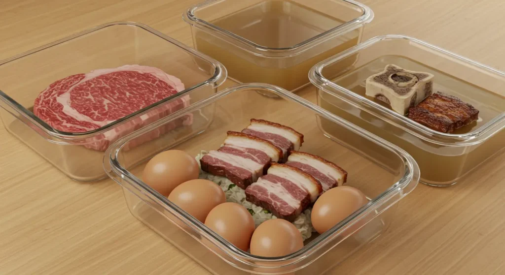 female carnivore meal plan meal prep containers